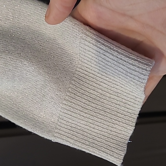 Calvin Klein silver cardigan slight crop, sparkly cover up. - Picture 6 of 11